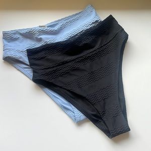 two NWT high-cut swim suit bottoms